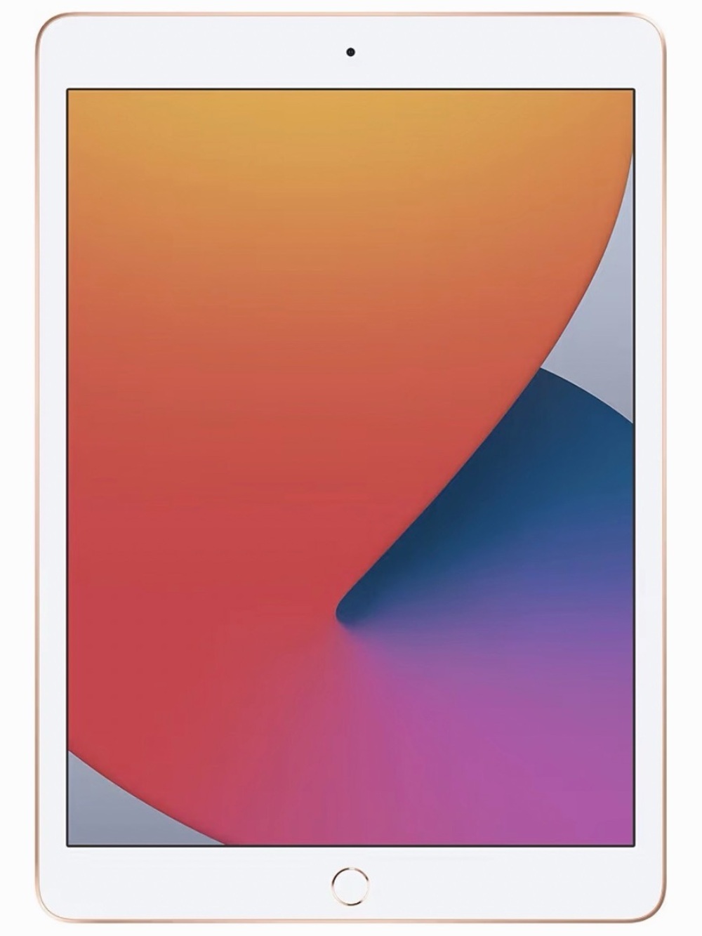 Apple iPad 10.2" Front View - White Bezel, Colorful Screen 8th Gen